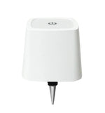 lampe table moderne bleu noir blanc rayures verticales abat jour base rechargeable led 5w
