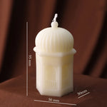 bougies aromathérapie blanches rayures architecturales classiques opaques İslam festival decoration