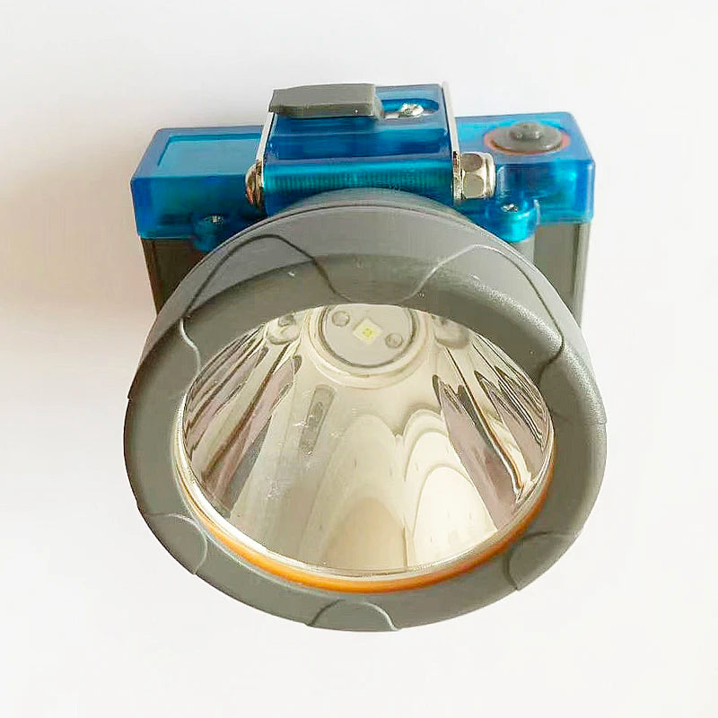 lampe torche gris bleu moderne clips led haute luminosité rechargeable sécurité camping