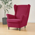 housses fauteuil classique rayures diagonales couleur beige clair polyester anti rayures anti piqûres couvrant