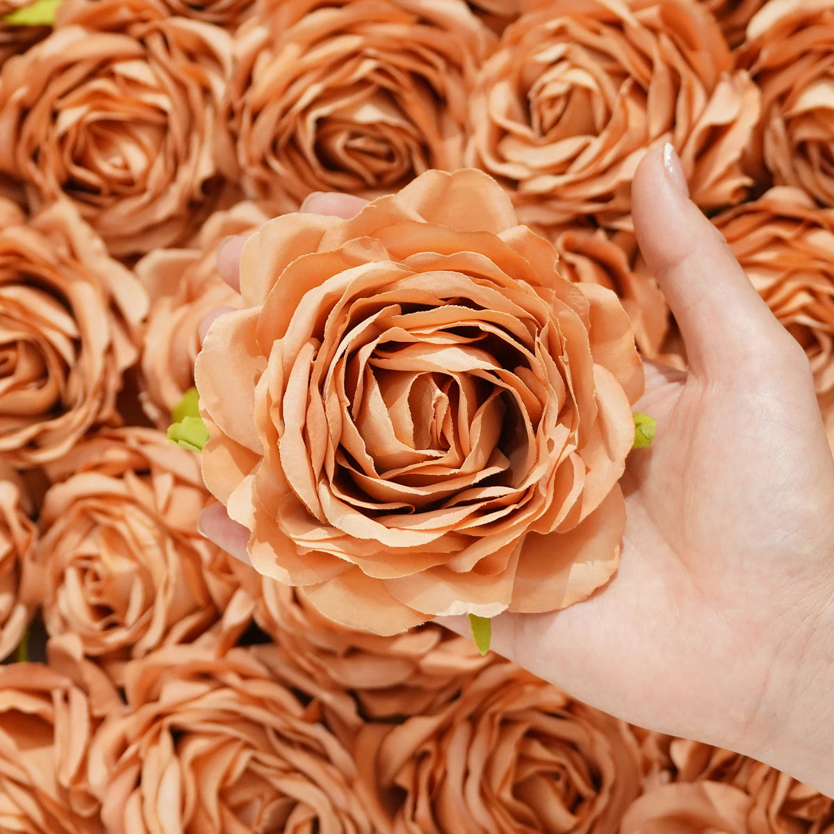 fleurs artificielles roses boutons peony feuilles vertes decoration intérieure classique 9cm 3.54inch