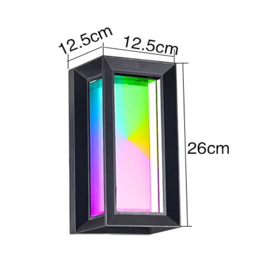 lampe led murale moderne noire ip65 hydrofuge wifi zigbee 2492000lm