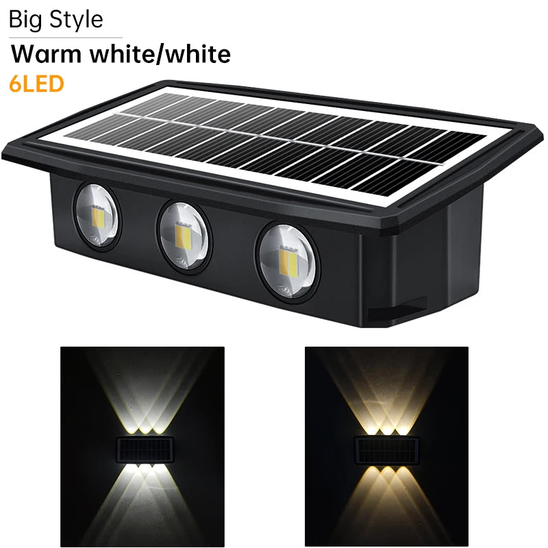 lumière solaire murale moderne adhésive led multicolore ip65 étanche jardin camping