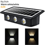 lumière solaire murale moderne adhésive led multicolore ip65 étanche jardin camping