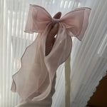 ruban fenêtre rose clair soie douce translucide classique élégant 24cm 26cm