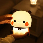 veilleuse nuit panda mignon blanc noir orange modes dimmable tactile enfant chambre maison