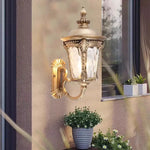 luminaire mural extérieur or noir verre transparent classique éclairage cuisine chambre coucher entrée