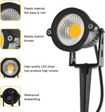 spots paysage led modernes noirs étanches ip65 pack 10w 5w 20 unités 20 vis