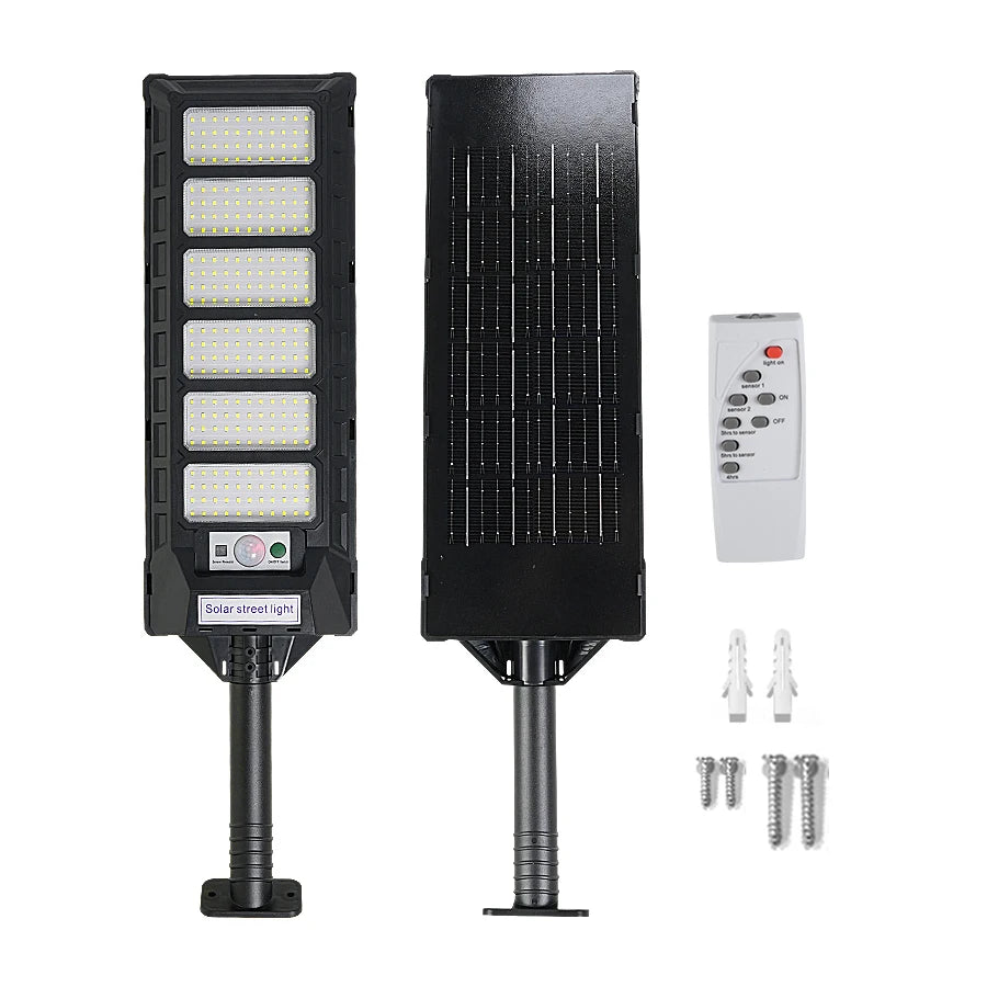 lampe solaire led extérieure motion sensor télécommande moderne étanche noir contemporain