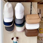rangement mural casquettes sacs bandoulière clips métal couleur blanc noir rose casual