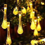 guirlande lumineuse solaire multicolore translucides 20 led 30 led 50 led moderne extérieure jardin