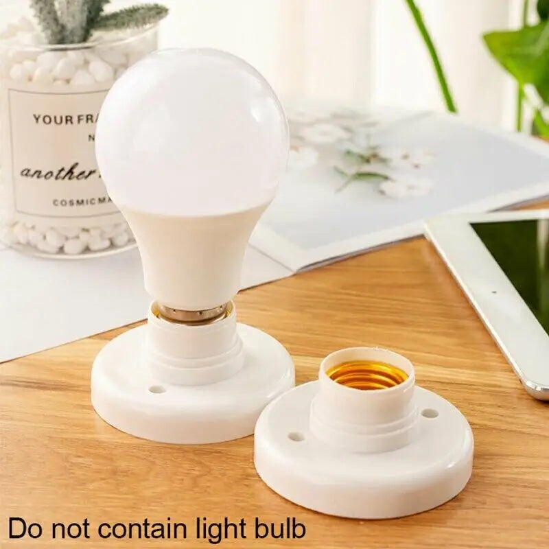 socle ampoule blanc moderne base lampe diametre 78mm hauteur 60mm rond lisse
