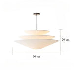 suspension lumineuse moderne blanche trois abat jour circulaire minimaliste chambre salon