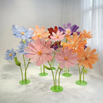 fleurs artificielles papier grandes marguerites décoration mariage anniversaire événements transparentes moderne minimaliste