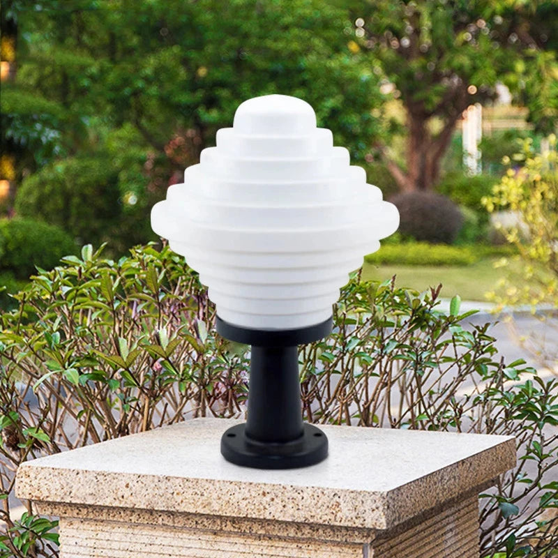 lampe solaire moderne rayures horizontales blanc noir éclairage quotidien cuisineextérieur fixée mural garantie2ans