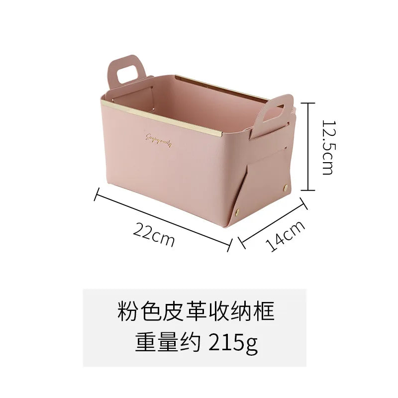 boîtes rangement cuir pliables marron gris vert modernes respectueux environnement charge lourde 60litres
