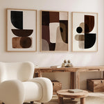 tableaux decoratifs abstraits moderne toile geometrie aquarelle beige noir minimaliste chambre salon