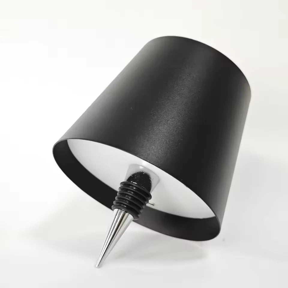 lampe table bouteille corona noir blanc décoration bar original abat jour led rechargeable