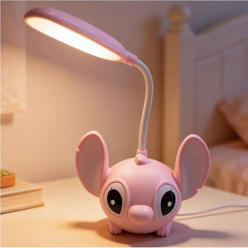 lampe table animée rose bleu pince crayon cartoon modernes