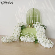 décoration mariage arches fleurs artificielles roses feuilles vertes table romantique champêtre