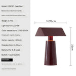 lampe table moderne minimaliste japonais rouge gris clair led intérieur maison