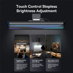 lampe led noir moderne clip interrupteur tactile sans ombre usb rechargeable