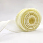 ruban satin organza transparent élégant rose clair blanc gris rouge vert pastel 10 yards