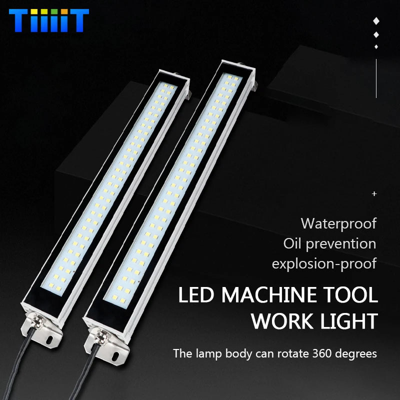 lampe led industrielle antipoussière étanche 24v 110240v blanc mat moderne câble noir aluminium
