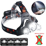 lampe frontale led noire rechargeable usb camping red verte blanche fixe ceinture