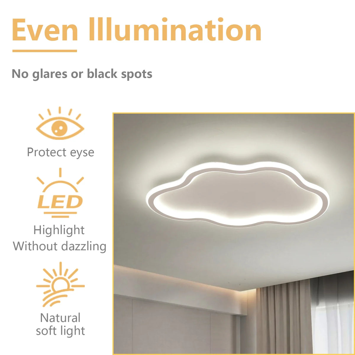 plafonnier led nuage blanc moderne sans fil autonome flux lumineux variable certifications sécurité