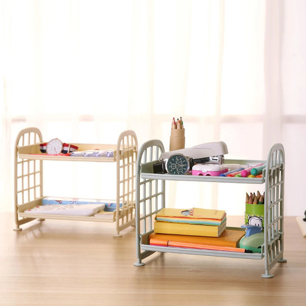 étagère deux niveaux moderne minimaliste beige vert pastel rose pastel grille tailles régulières livres