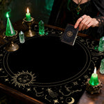tapis astrologiques motifs magiques tarot divination esoterique decoratif quartz amethyste