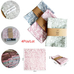 serviettes table imprimées coton bleu rose vert motifs floraux 45x45cm classiques rustiques