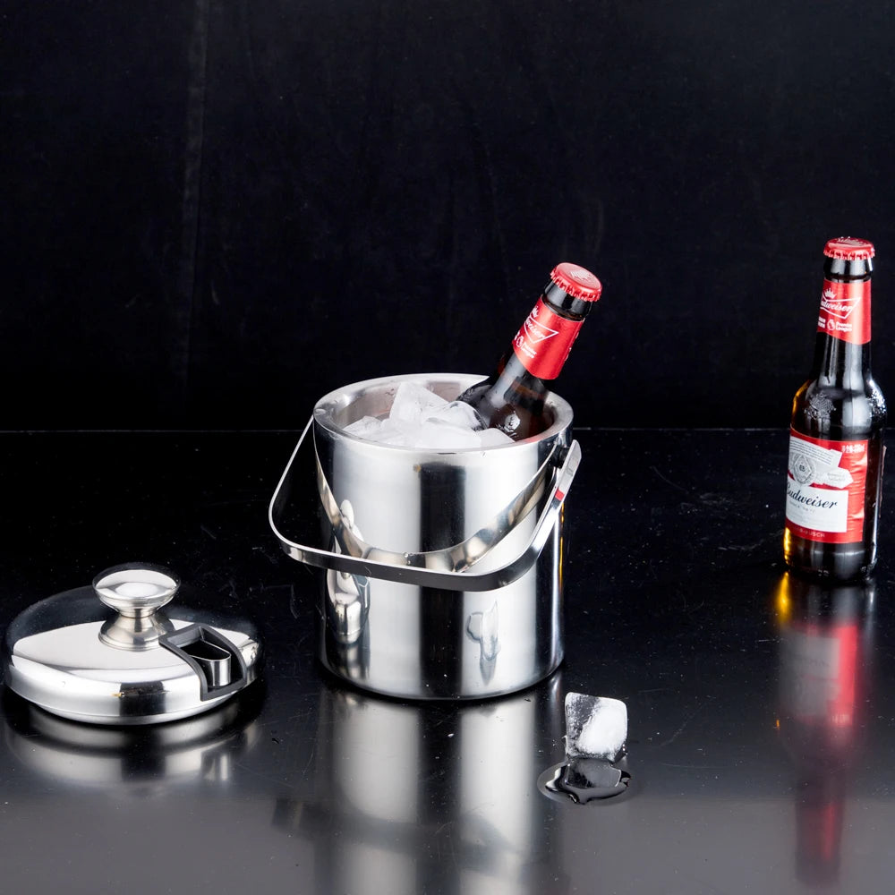 cuve glace argentée lisse moderne tongs refroidisseur vin boisson bière