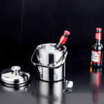 cuve glace argentée lisse moderne tongs refroidisseur vin boisson bière