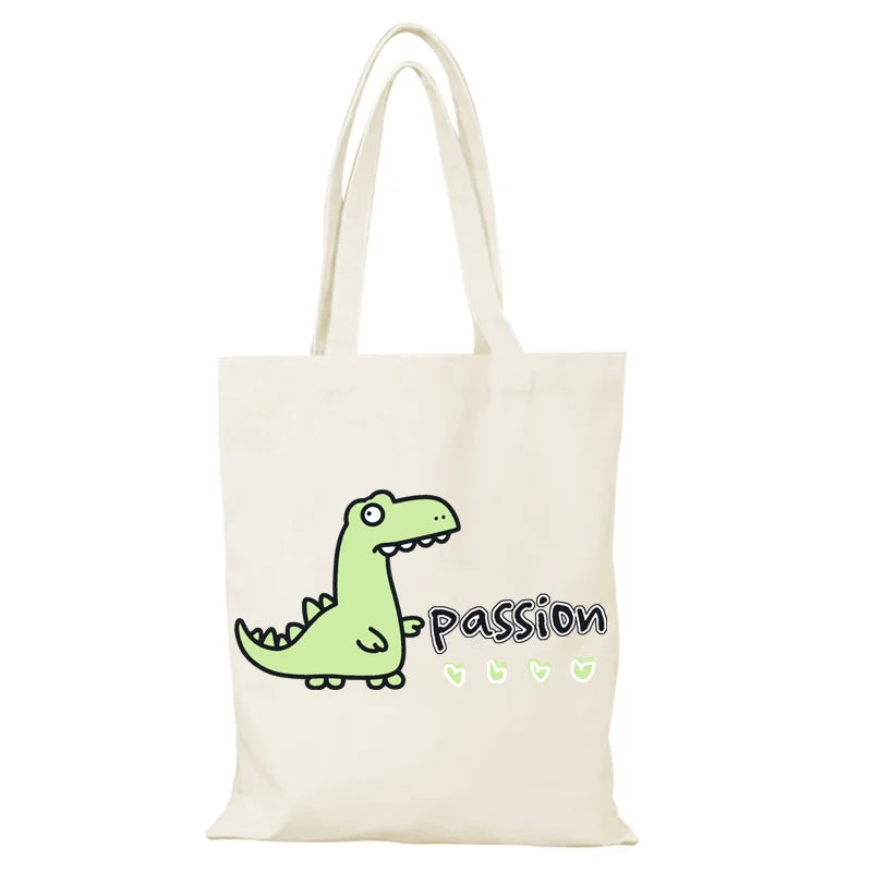 sacs toile imprimés animaux graphiques sacs fourre tout poignées tissu opaque décontracté sacs provisions