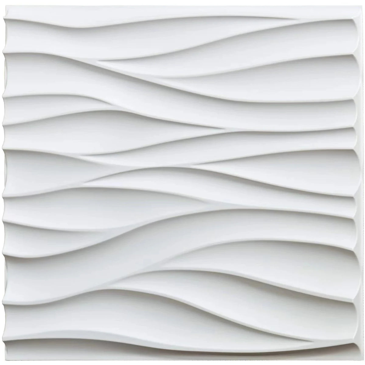 décoration murale moderne panneau 3d blanc rayures ondulées pvc autoadhésif intérieur 30x30cm