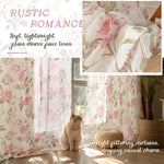rideaux légers fleur rose jaune motifs floraux champêtre translucides salon chambre coucher