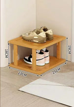 étagère chaussures bois naturel moderne étages rangement porte maison