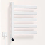 radiateur électrique mural noir fixations murales interrupteur numérique réglage température sèche serviettes moderne