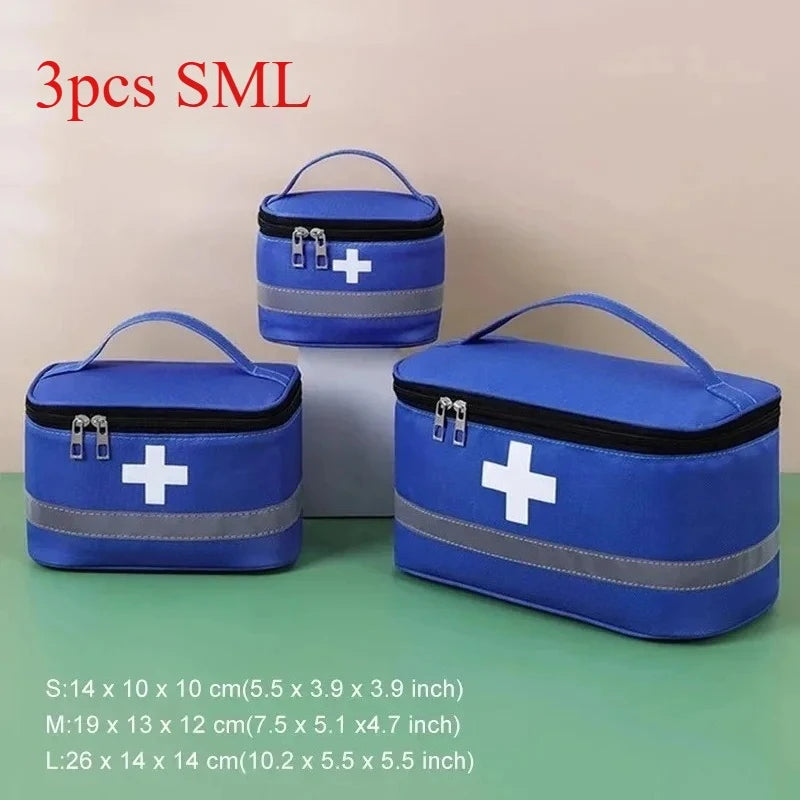 sac rangement multi usages kit médical oxford pratique croix blanche rouge gris bleu