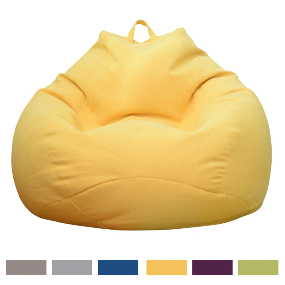 coussin sol sans rembourrage tissu moderne bleu gris jaune violet marron 100x120cm zip sac
