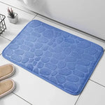 tapis bain rose clair gris texture galet velours moderne antidérapant microfibre salle bain