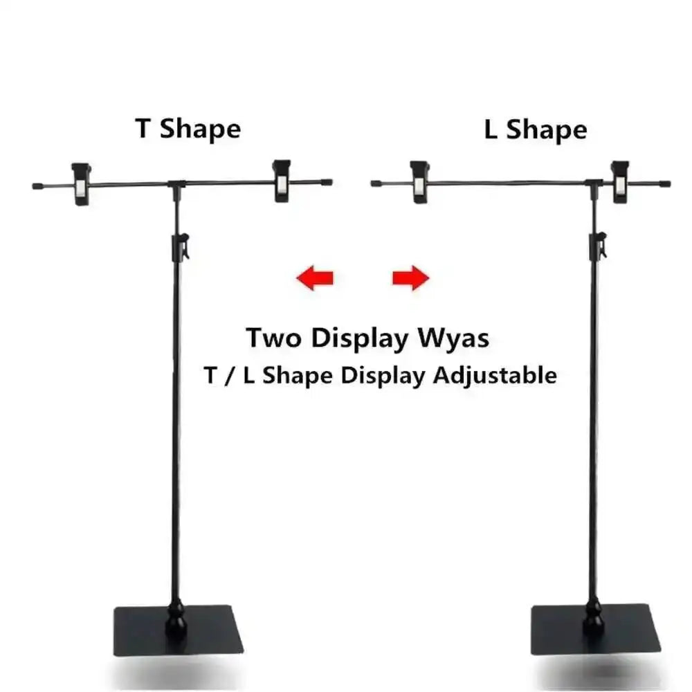 support d'affichage réglable acier inoxydable noir moderne clips ajustement hauteur affiche clip aluminium base