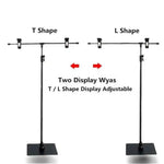 support d'affichage réglable acier inoxydable noir moderne clips ajustement hauteur affiche clip aluminium base