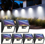 lumière solaire murale led capteur mouvement modes noir blanc bleu contemporaine étanche autoinstallation