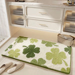 tapis bain fleurs coeurs arc ciel moderne doux absorbant imperméable antidérapant polypropylène polyester