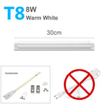 tube led blanc moderne 6w 8w 29cm 30cm aluminium lisse clips vis