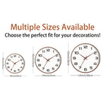 horloge murale moderne aiguille quartz blanc marron doré inch 10 inch 12 inch minimaliste