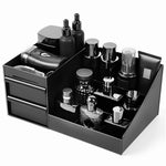organisateur maquillage transparent palette fards crème yeux rouge lèvres fond teint poudre compacte outils